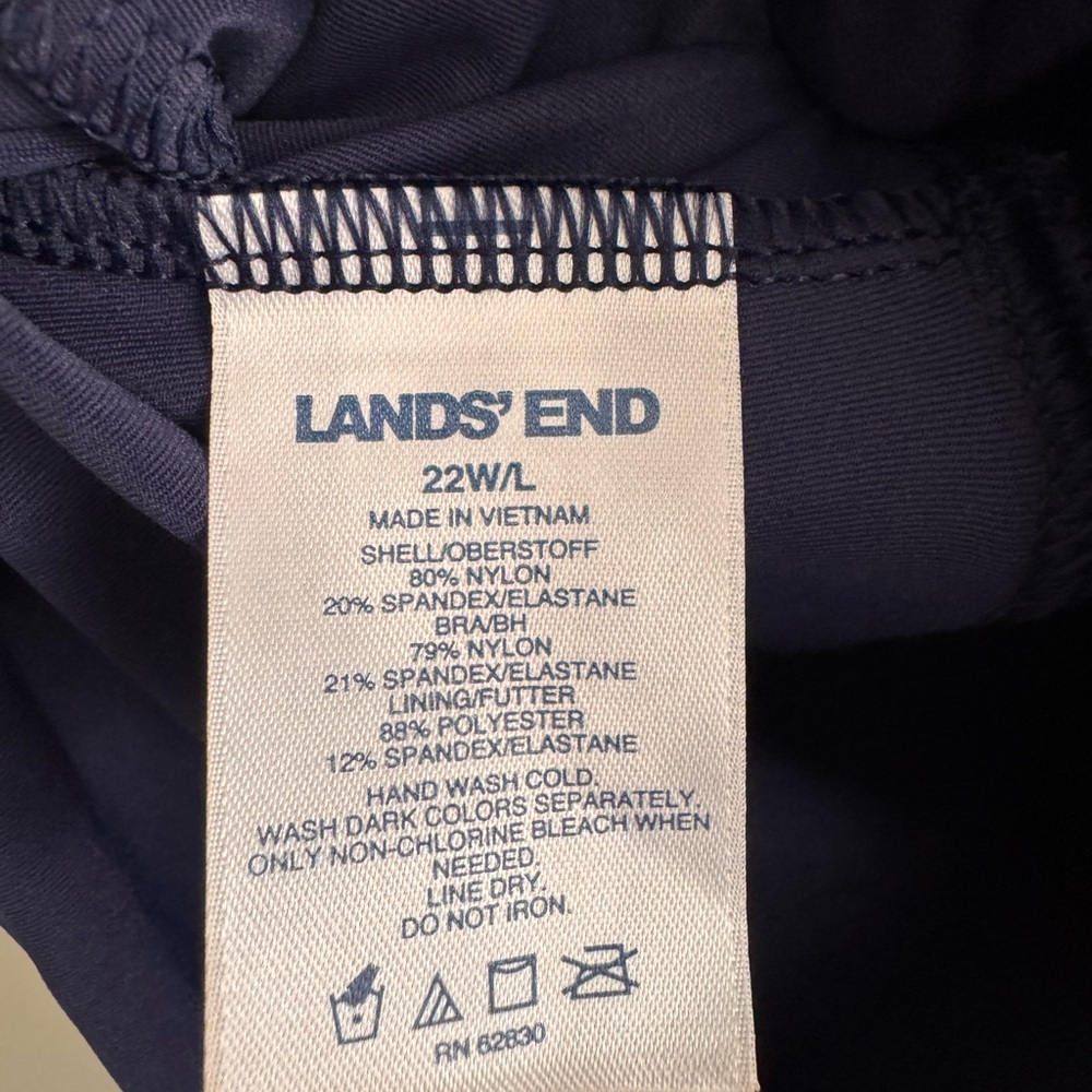 Lands' End Women's Swim Tankinis—Navy - Picture 11 of 15